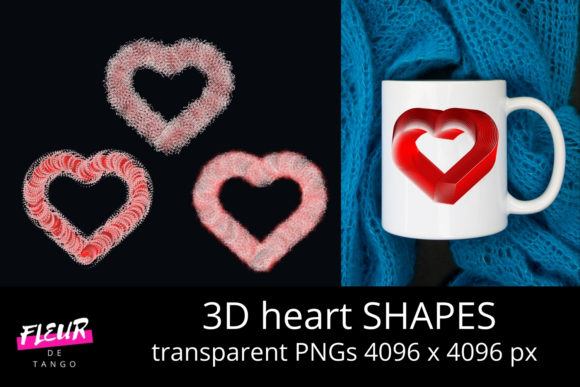 3D Heart Shapes Cliparts Vol.23: A Practical Evaluation for Professional Designers