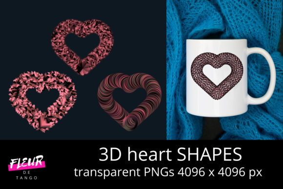 3D HEART Shapes PNG Cliparts Vol.30: A Practical Guide to High-Quality Digital Assets