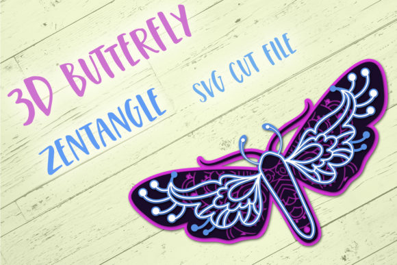 3D Zentangle Dragonfly 3D Papercut: A Versatile Design for Creative Projects