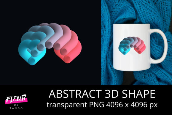 Abstract 3D Shape Clipart Vol. 53 for Creative Projects
