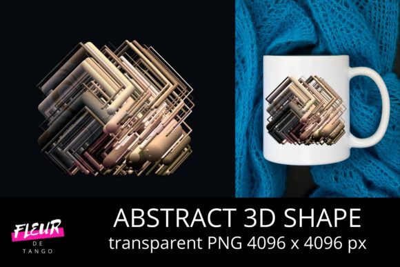 Abstract 3D Shape V.6: Elevating Your Creative Projects with Premium Transparent Assets