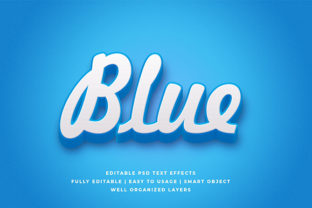 Blue Bold Detailed 3d Text Effect Mockup: A Strategic Asset for Modern Design
