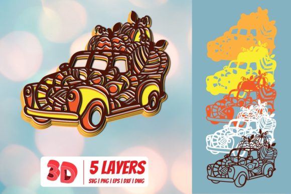 Elevating Seasonal Branding with the 3D Thankful Truck Digital Design