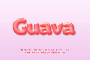 Guava Liquid 3d Text Effect Mockup