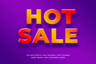 Hot Sale 3d Text Effect Mockup