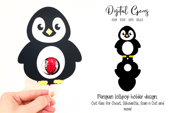 Penguin Lollipop Holder Design: A Creative Digital Download