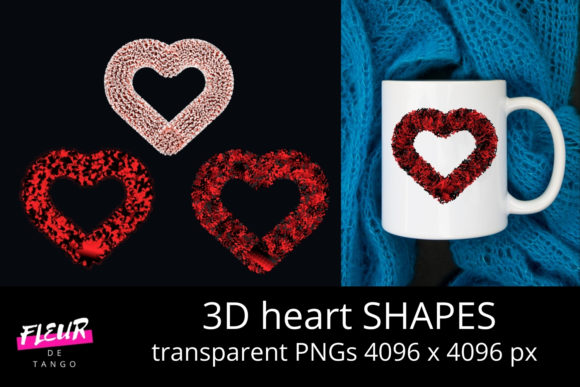 Unlocking Creative Potential with 3D Heart Shapes Cliparts Vol.20