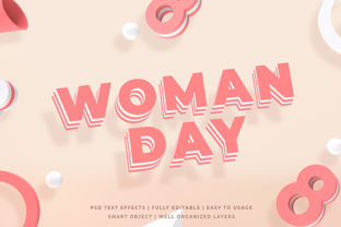 Woman Day 3d Text Effect Mockup